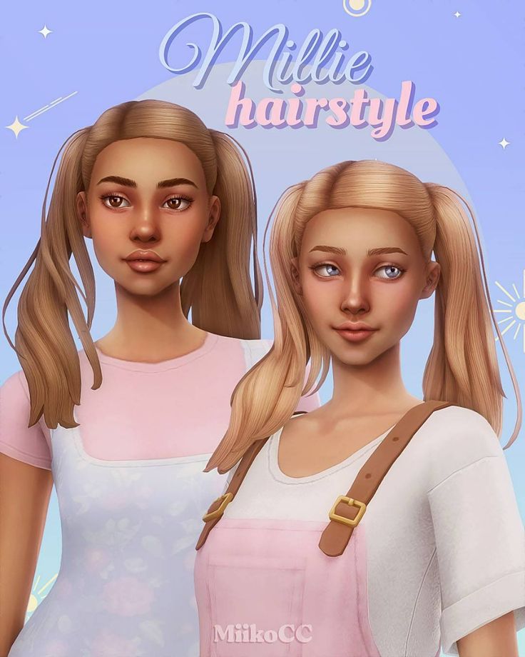 sims 4 pigtails