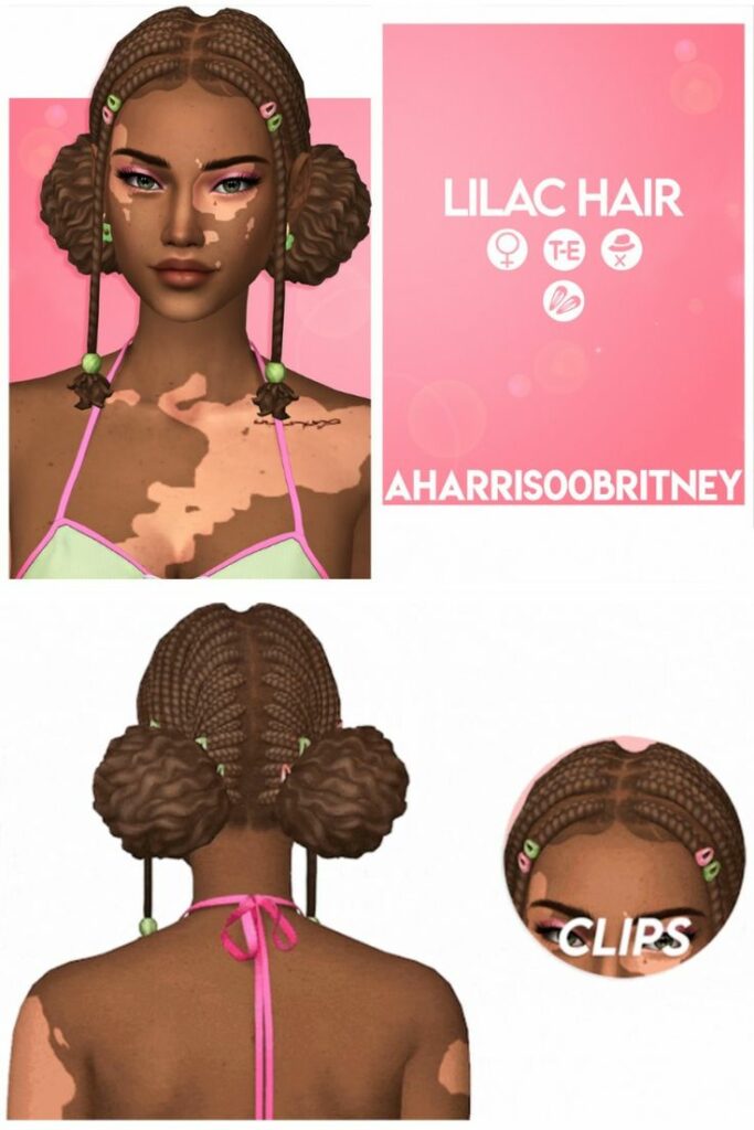 sims 4 space bun hair cc