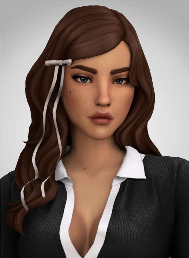 sims 4 wavy hair with bangs