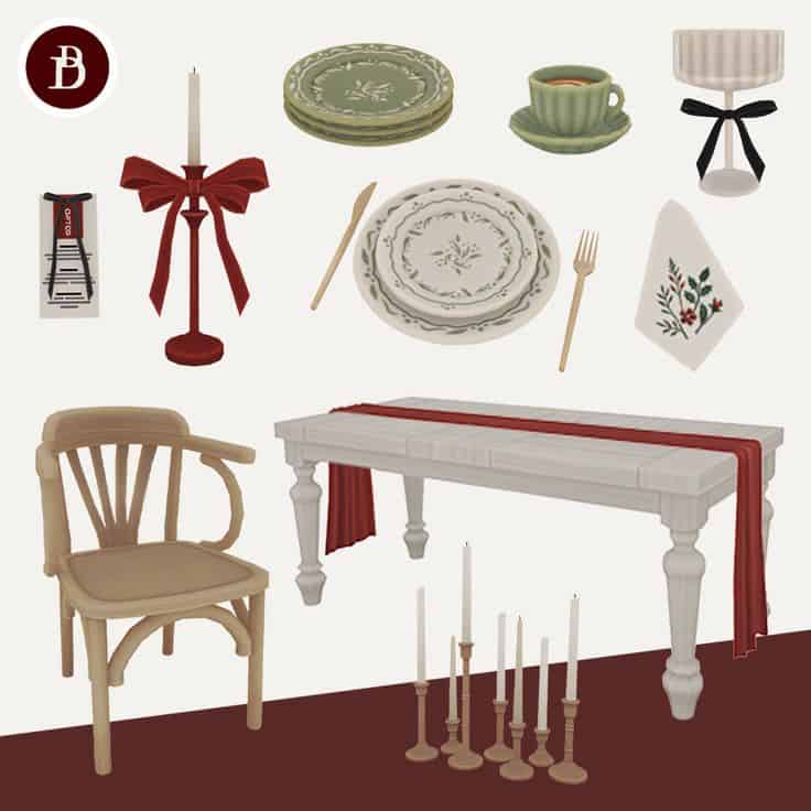 dining room set sims 4