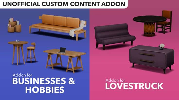 sims 4 furniture cc pack addon