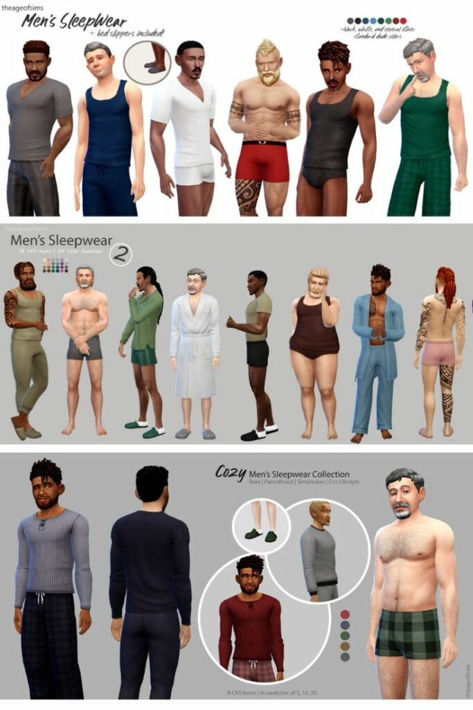 sims 4 male sleepwear cc