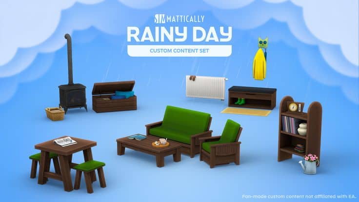 sims 4 rainy day furniture cc