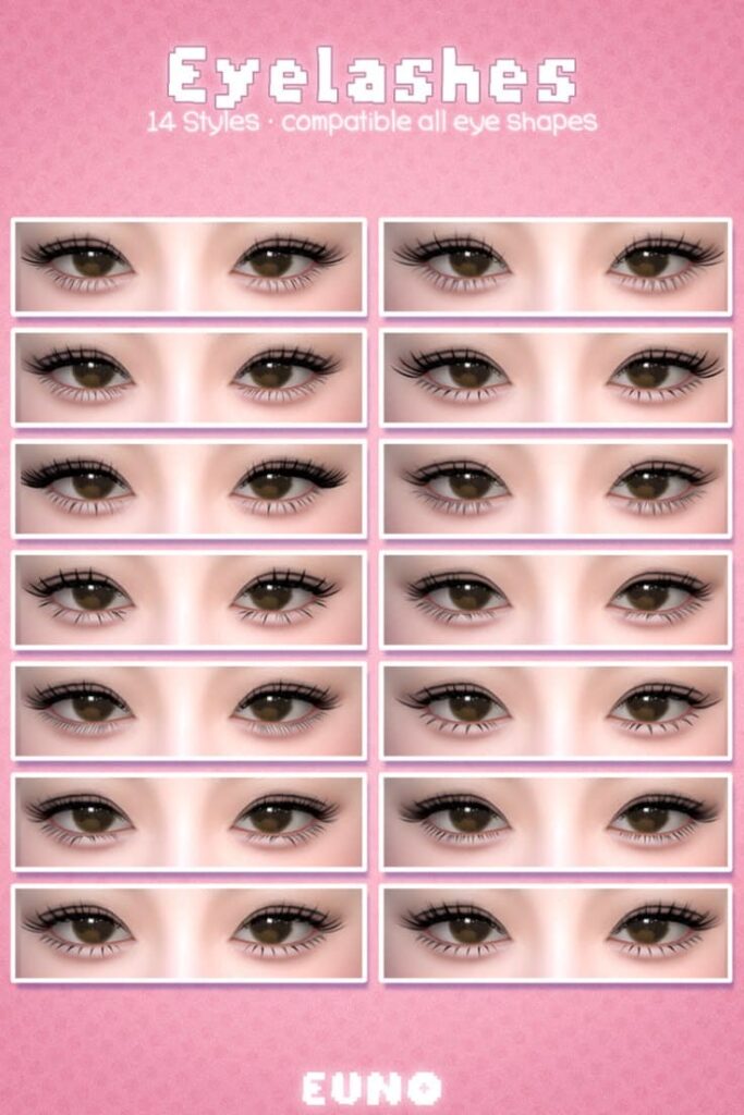 Sims 4 Eyelashes CC Set