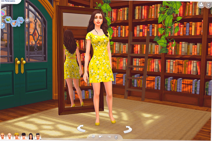 book store sims 4 cas background