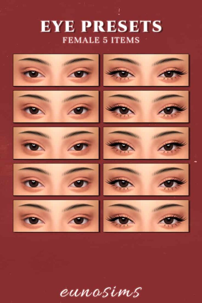 sims 4 eye presets for female sims