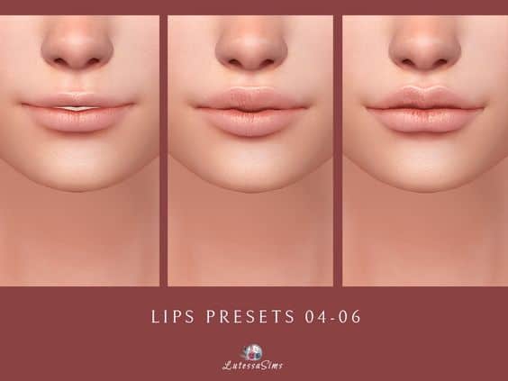sims 4 female lip presets