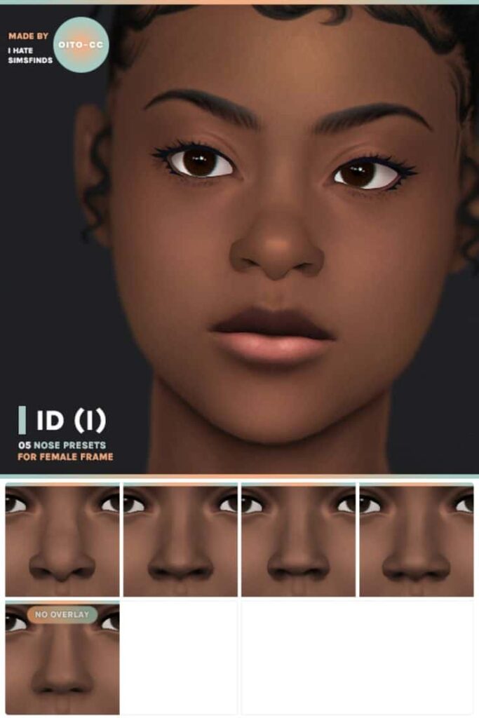sims 4 female nose presets