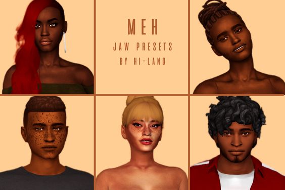sims 4 five jaw presets