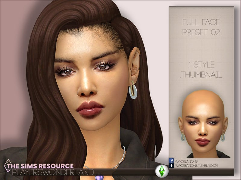 sims 4 full face presets