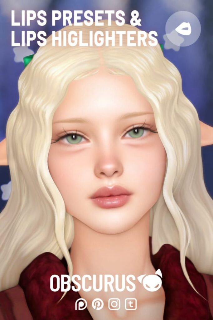 sims 4 lip presets and lip highlighters