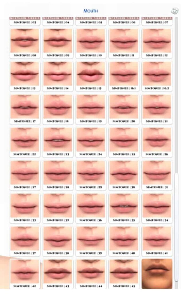 sims 4 lip presets collection