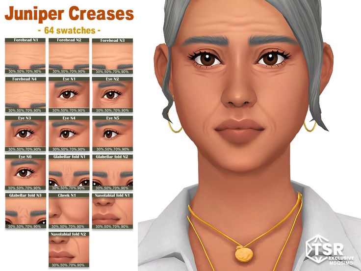 sims 4 elder cc skin