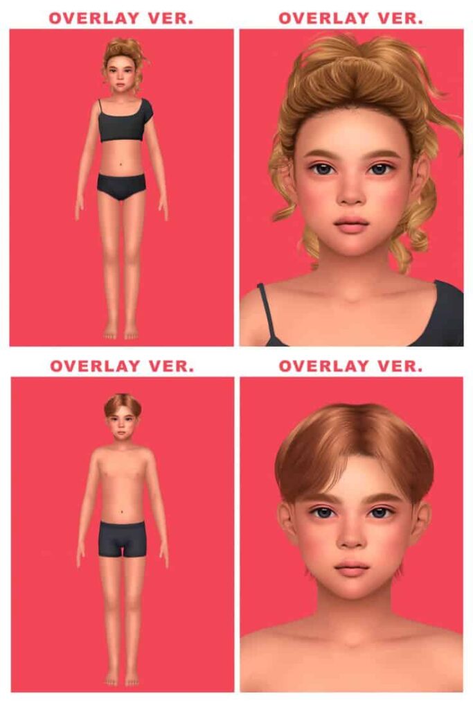 sims 4 kids skin overlays