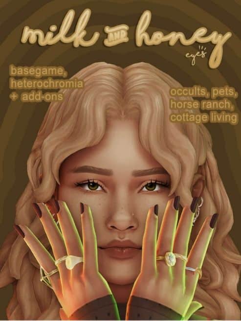 sims 4 milk and honey eyes cc set