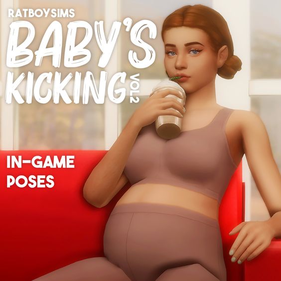 baby's kicking sims 4 pregnancy poses