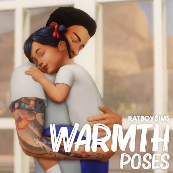 dad and baby sims 4 family poses