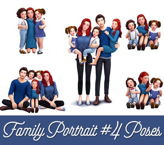 family portrait poses for sims 4
