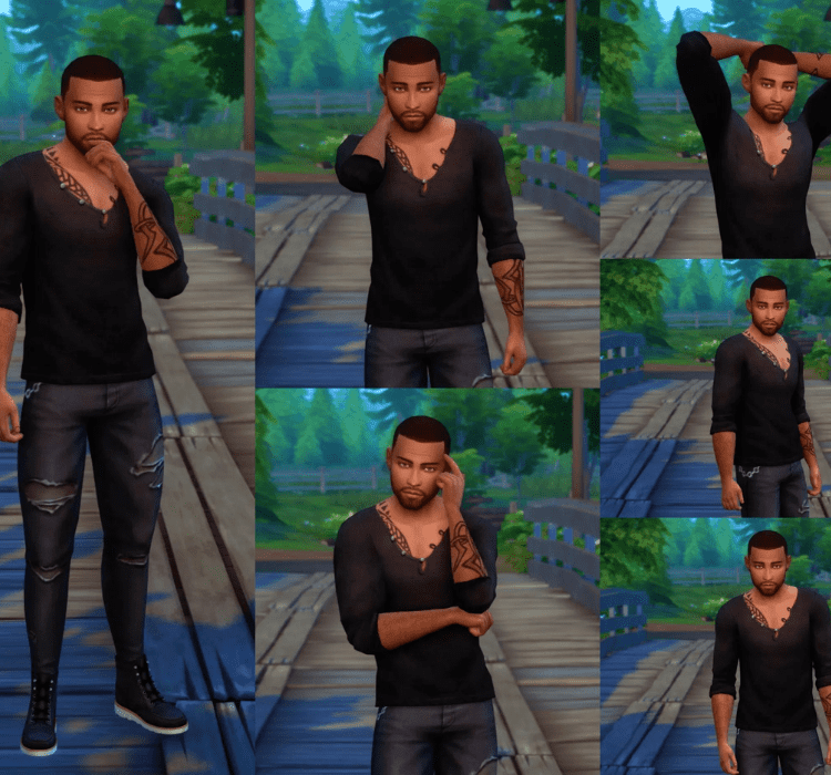 male cas poses for sims 4