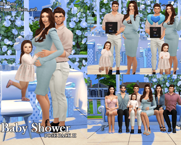 sims 4 baby shower poses
