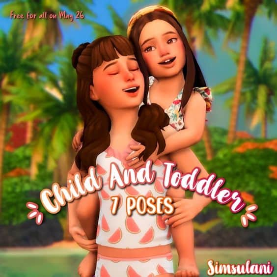sims 4 child and toddler poses