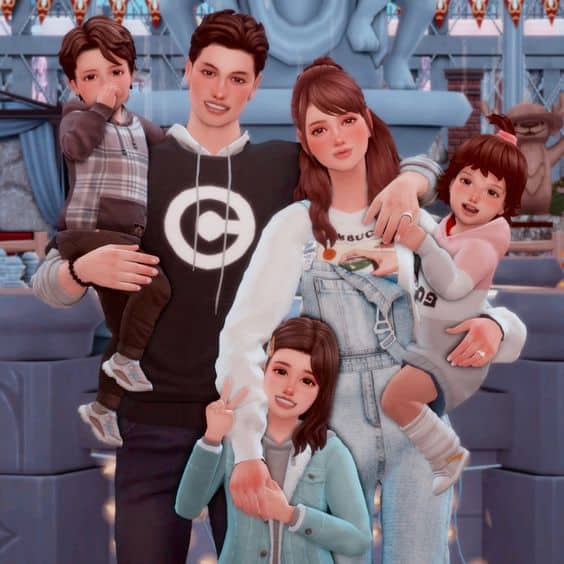 sims 4 family of 5 poses