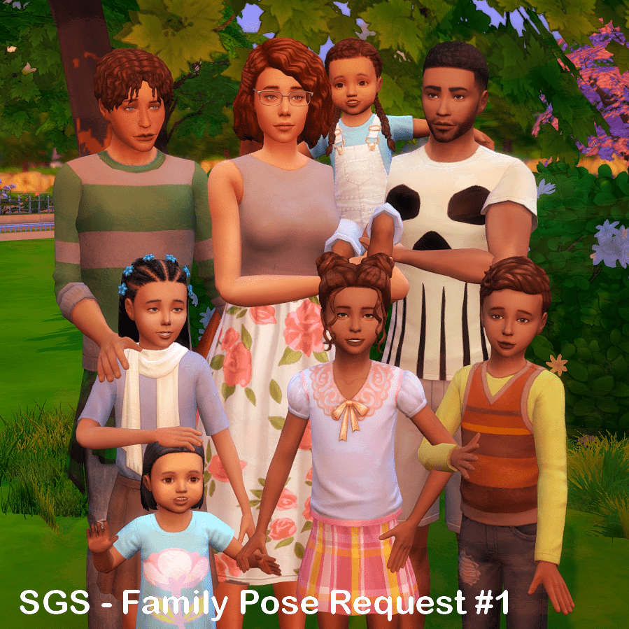 sims 4 family of 8 poses