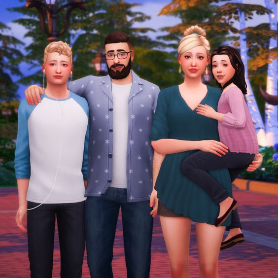 sims 4 family poses with kids