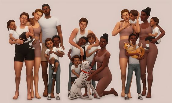 sims 4 family poses with pets