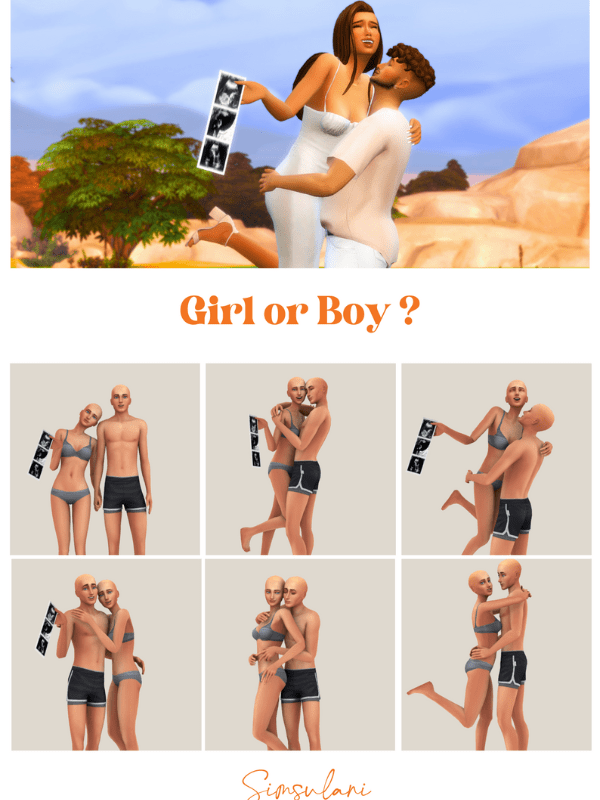 sims 4 gender reveal pregnancy pose pack