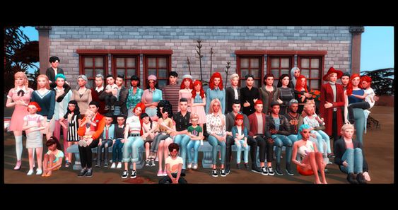 sims 4 large family poses