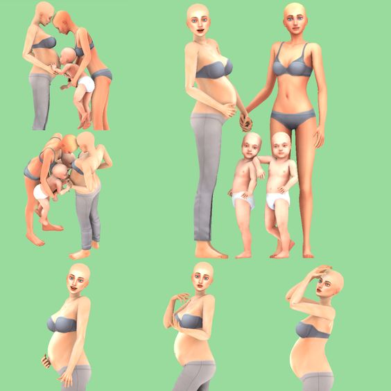 sims 4 pregnancy poses with kids