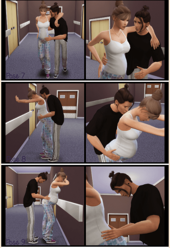 waiting for baby sims 4 pregnancy pose pack
