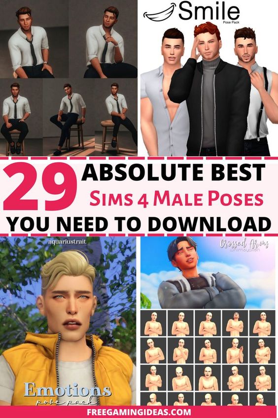 male sims 4 poses
