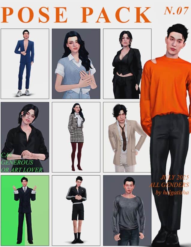 sims 4 cas pose pack
