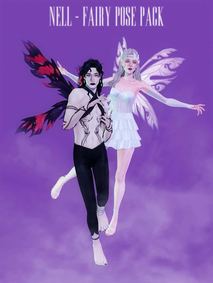 sims 4 fairy pose pack