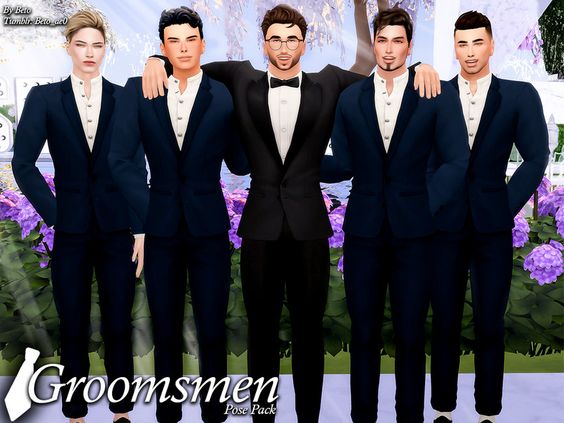 sims 4 groomsman poses