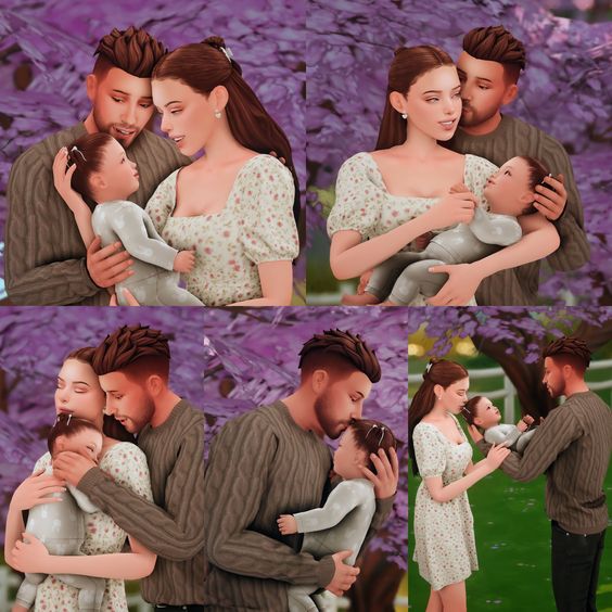 sims 4 infant and parent poses