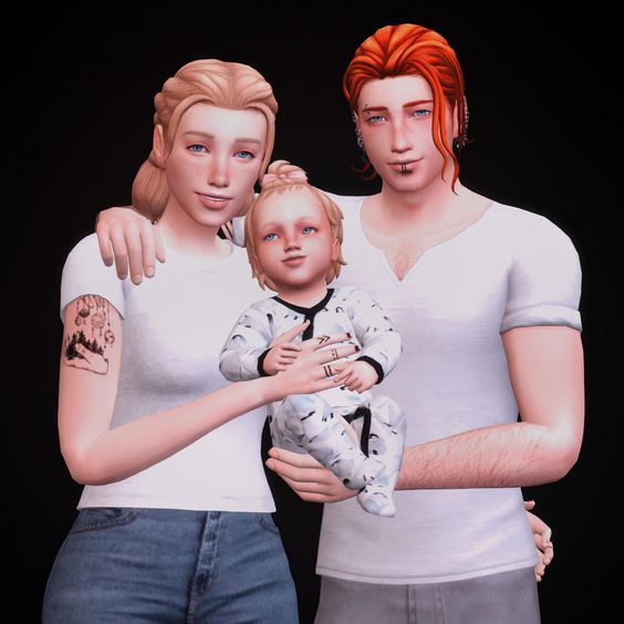 sims 4 infant family pose pack