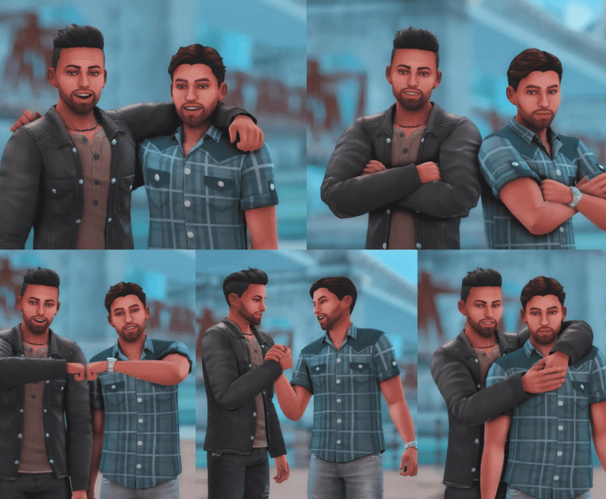 sims 4 male bromance poses