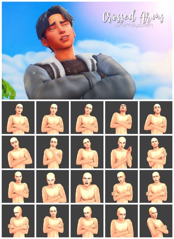 sims 4 male crossed arms poses