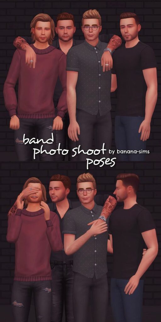 sims 4 male group pose pack