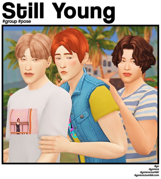 sims 4 male group poses