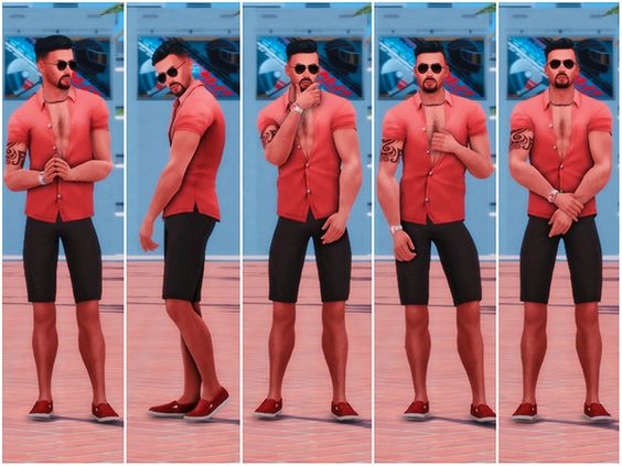sims 4 male poses cas