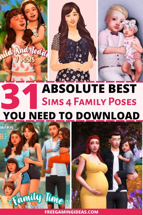 the sims 4 family pose packs