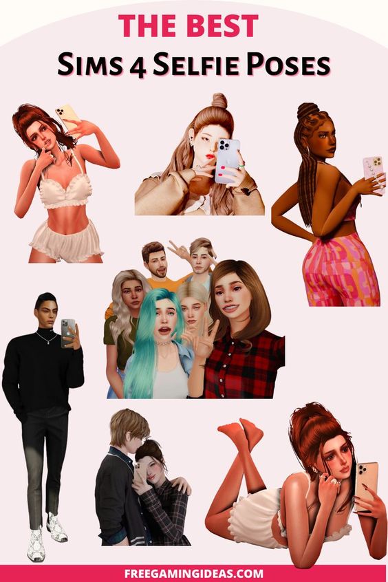 the sims 4 selfie pose pack