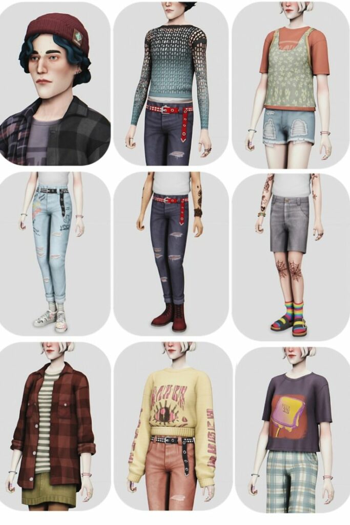 best sims 4 grunge clothing