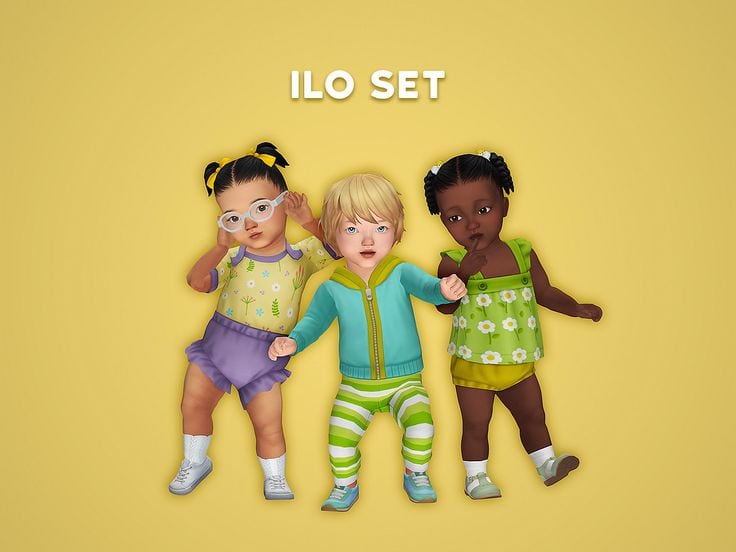 ilo sims 4 infant clothes set