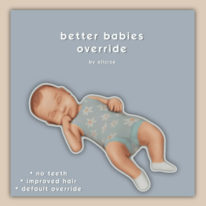 sims 4 better babies override mod