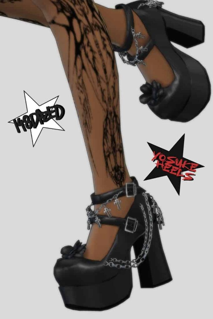 sims 4 gothic and grunge heels